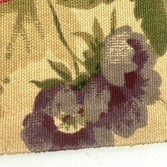 2 Yards Vintage Fabric Shabby Cottagecore Large Flora Cotton Drapery Upholstery