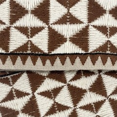 Schumacher Zulma Embroidered Tape Trim 80191 Brown 3 Yards Fine Textiles