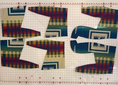 New Pendleton Wool blanket fabric remnants – Century Harding – appx 2.5 lb.