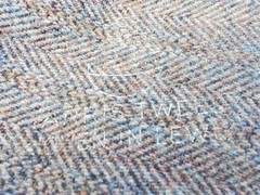Vintage Harris Tweed Wool Fabric about 3.44 Yds Herringbone Woven In Scotland