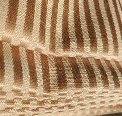 2 Yard Woven Gold Stripe Fabric Remnant Champagne Upholstery Robert Allen Style