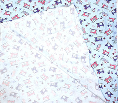 Vintage Sewing Machine Fabric Cotton Stretchy Knit Dress I Love to Sew 60″ Wide