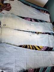 Recyled Denim Blue Jean Scraps 9 Leg Panels For Quilting Sewing DIY Crafts