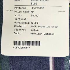 Ralph Lauren discontinued green blue red yellow tripe Fabric 26″ x 25”