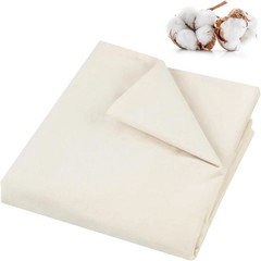100% Cotton Fabric, 63 Inch X 2 Yards Unbleached Muslin Linen Fabric by the Yard
