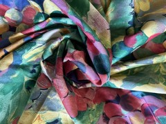 VTG Whiteheads Fabric “Watercolor Grapes” 4.625″x54″ Scotchguard Beautiful! HTF