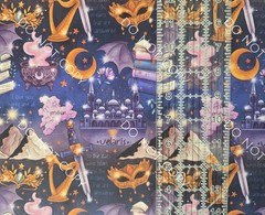 100% Cotton Woven Novelty Fabric ACOTAR Books By The 1/4 Yard 9×56