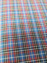 Red Blue White Green Yellow Plaid Woven Cotton Quilting Sewing Fabric 46″ X 2yds