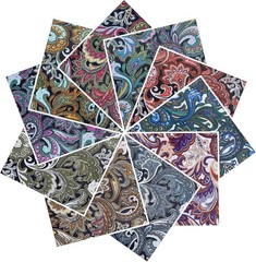 10″x 10″ 50 PCS 100% Cotton Floral Fabric Squares Bundles Quilting Supplies f…