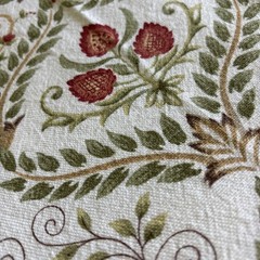 Nature Themed Fabric For Home Decor Squirrels Rabbits 2 Yards Trellis Pattern
