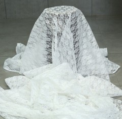 5/10/20/30/40/50 YD Lace Fabric Floral Swag Craft DIY Wedding Backdrop-FREE SHIP