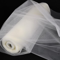Ivory Tulle Fabric Roll 54 Inch x 20 Yards 60 Ft Bolt Spool Craft Decor