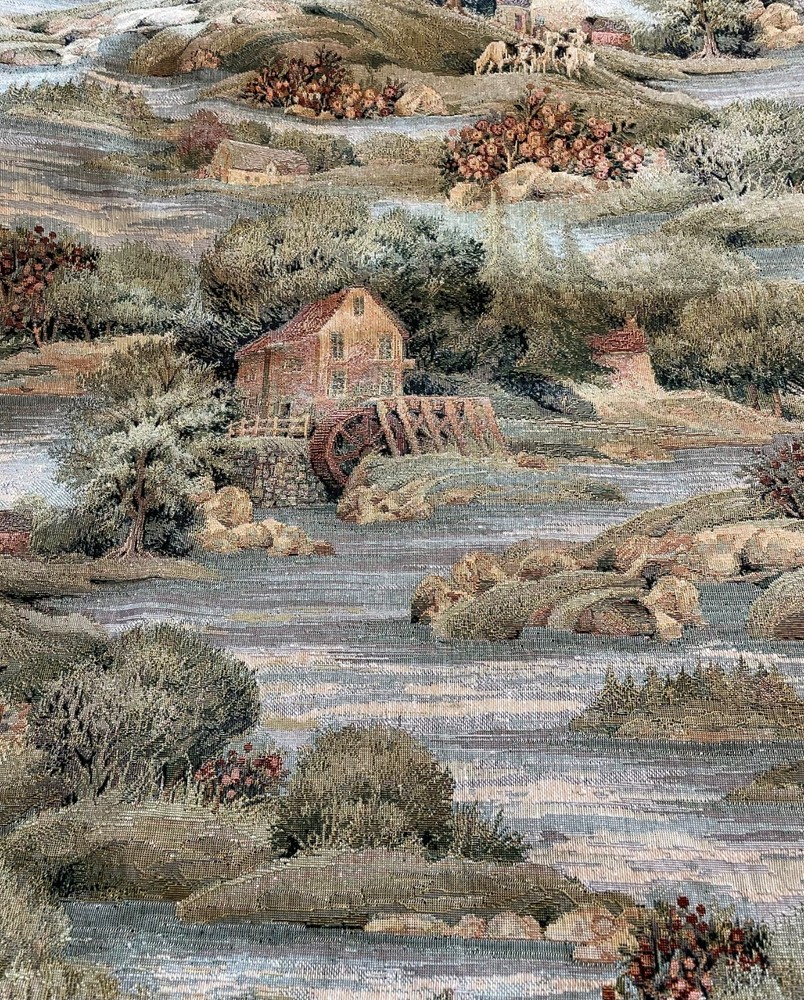 4 Yards French Country Pastoral Scene Premium Tapestry Medium to Heavy Weight