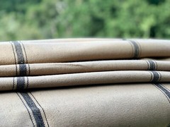 Grain Sack Fabric by the Yard, Ticking Fabric, French Country, Cottage Farmhouse