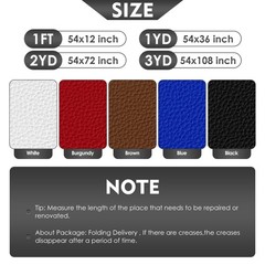 Vinyl Faux Leather Fabric 54×12 Inch Upholstery DIY Craft Material