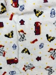 Joann’s Flannel Fabric Material Dalmatian Boots Hydrant Firetrucks