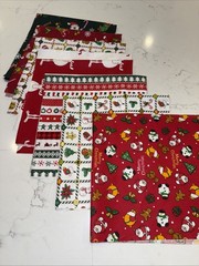 ChristmasCraft Fabric 19″ X 19″ 8 Pieces Different Color way / Pattern, Cotton