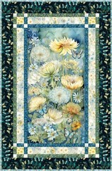 Timeless Treasures – Forest Whisper – Floral Repeating Border Stripe – Blue, BTY