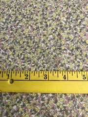 VTG Small Bows w/ Pink Yellow Green on White Florals Cottagecore BTFE