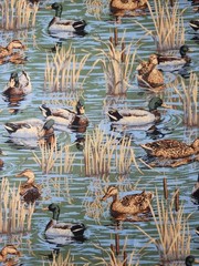 Mallards In The Marsh Large Duck Quilting Bundle W/ Panel And 2 Matching Prints