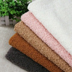 40×63″ Faux Sherpa Shearling Loop Wool Fabric Curly Fur Thicken Clothes Toys DIY