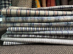 Vintage Chinese Homespun Fabric Scrap Bundle 9pcs
