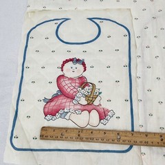 Vintage “That’s Our Baby” 624 Quilted Bib Panels Doll Bears & Mouse Plus Fabric