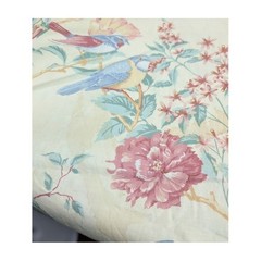 Vtg 90s Jean B 5th Avenue Floral Bird Fabric Lot SCRAP Remnant inches to yards