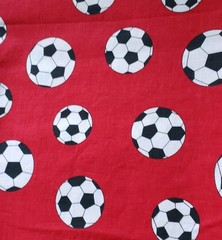 Fabric Soccer Ball Kid Sports Summer Craft Dark Red Cotton Blend Sewing Material