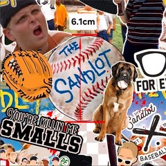 Baseball Sandlot Polyester Cotton blend fabric 18″x55″ 1270970