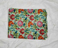 Indian Handmade Green Floral Printed Dressmaking, Sewing Running Fabric 10 Yards