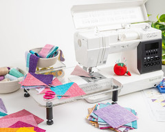 Beginner Lap Throw Quilt Kit 40.5X56.5 Inch Halfsquare Triangle Rainbow