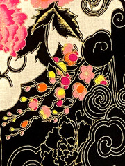 Alfred Shaheen for Free Spirit Westminster ~Asian Blossoms Cotton Fabric 1.5 yds