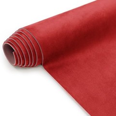 Suede Headliner Fabric with Foam Backing Material – Red 96*60 Inch