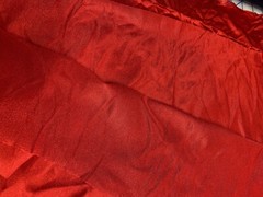 Red tricot fabric shiny lightweight 52” long x 112/113” wide