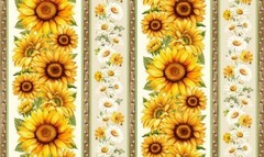 Timeless Treasure You Are My Sunshine Sunflower Stripe Cotton Fabric by the Yard