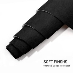 Suede Auto Headliner Fabric 96″ L × 60″ W with Foam Backing – 96″L×60″W Black