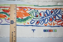 32 Yds Vtg 1992 Donghia Fabric Border Trim Richard Giglio Tropical Botanical 7″W
