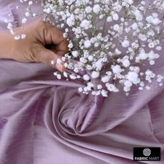 Cream & Purple Faux Silk Fabric by the Yard, 44 inch width Cream Silk Fabric