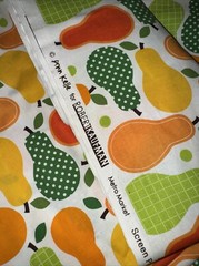 Robert Kaufman Ann Kelle Retro Pear Fruit 6.5 Yds Fabric Cotton 70’s Colors