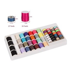 NEX 60 Pcs Bobbins Sewing Thread Kit, Polyester Multicolor