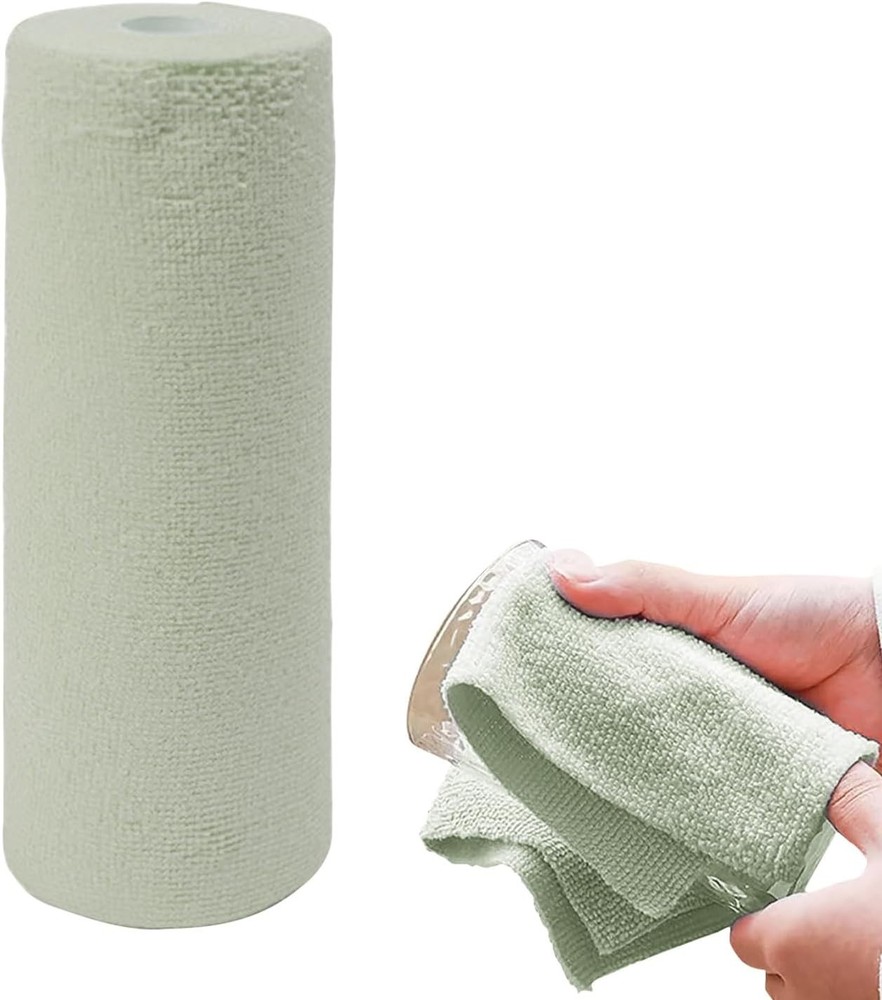 3 Rolls/60pcs Absorbent Microfiber Rags – Quick Dry Towels, Non-Abrasive Wipes