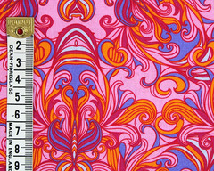 Art Nouveau Pink 100% Cotton 150cm Wide Digitally Printed Fabric for Crafting