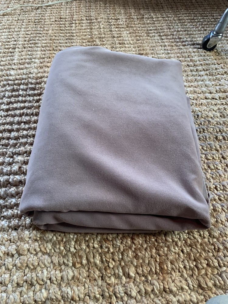 Taupe Velvet Drapery Upholstery 20 oz Fabric 3 Yards 54” Wide Polyester