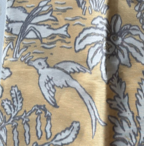 Brunschwig & Fils Les Animaux Warp Print Fabric Remnant 24″x24″