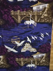 KONA BAY Fabrics Quilting Fabric Asian Crane Temple Moon 2.5 YDs x 43″ Cotton