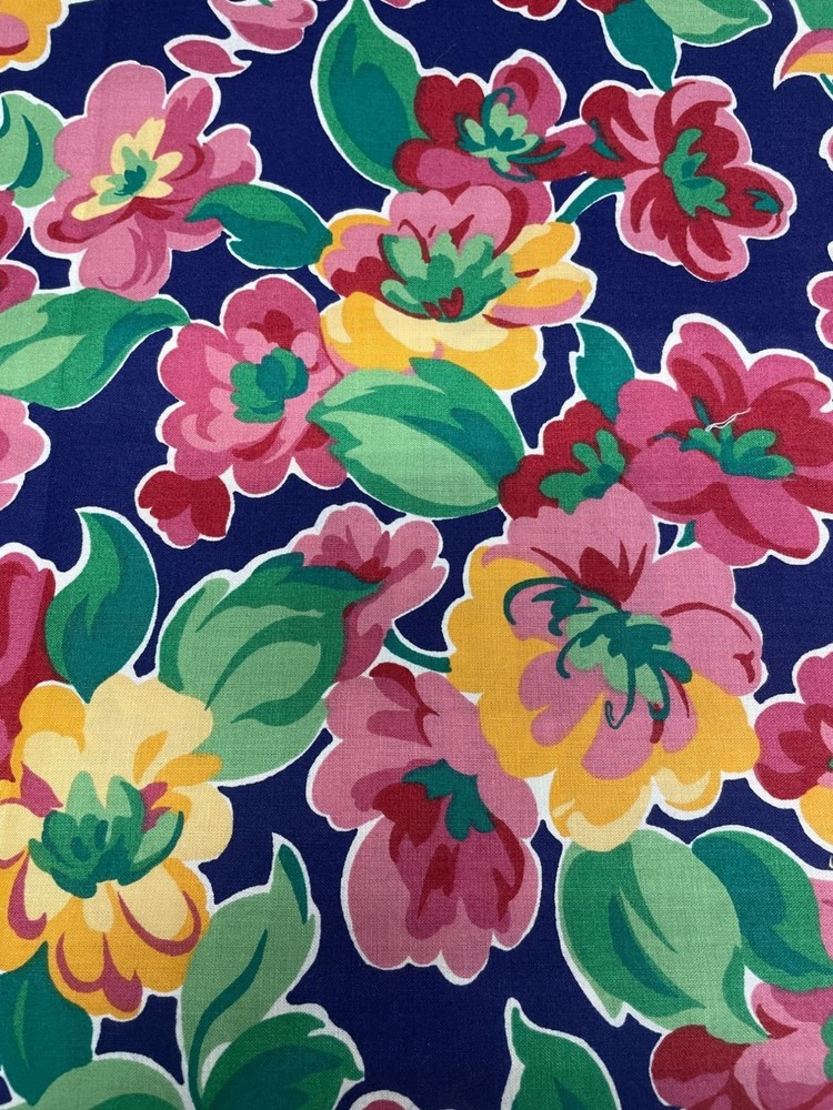 Stanley King Studio Fabric Floral Cotton Teflon Finish Vibrant BTY