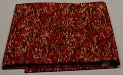 1 yard 100% COTTON FABRIC textile arts film RED BURGUNDY METALLIC GOLD abstract