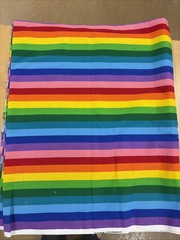Cranston Prints Colorful Sewing Quilting Rainbow Stripe Fabric 1 .5 Yards