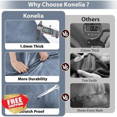 Konelia Blue Grey Faux Leather 1 Yard